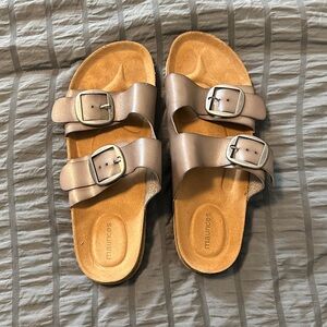 Maurices Metallic Sandals with Buckles